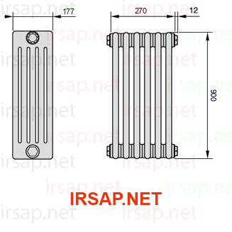 Радиатор IRSAP Tesi 50900/6 T22 CL 01
